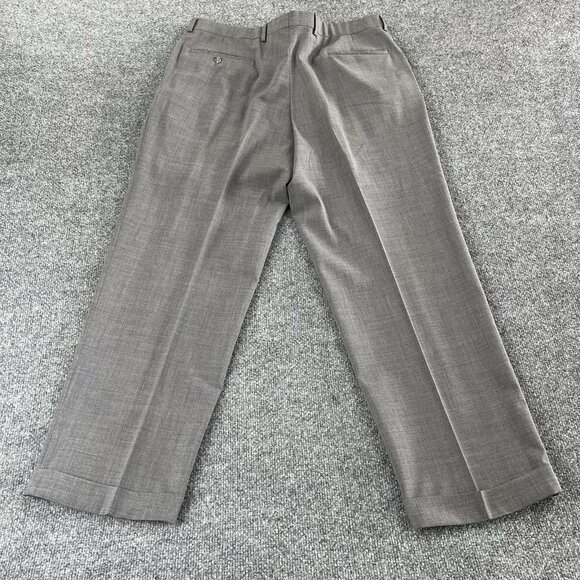 Jos. A. Bank Gray Pleated Dress Pants Men’s Wool Blend Trousers - Picture 7 of 10